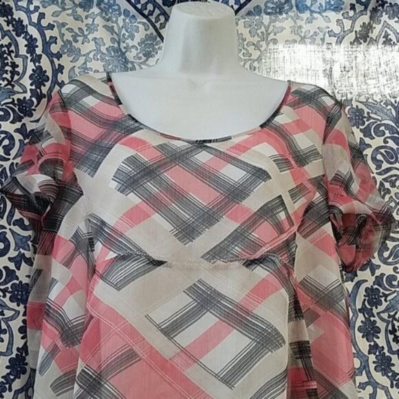 Ellen Tracy Top Shirt Blouse Short Sleeves Women's WOMAN'S Size Medium - Picture 4 of 10